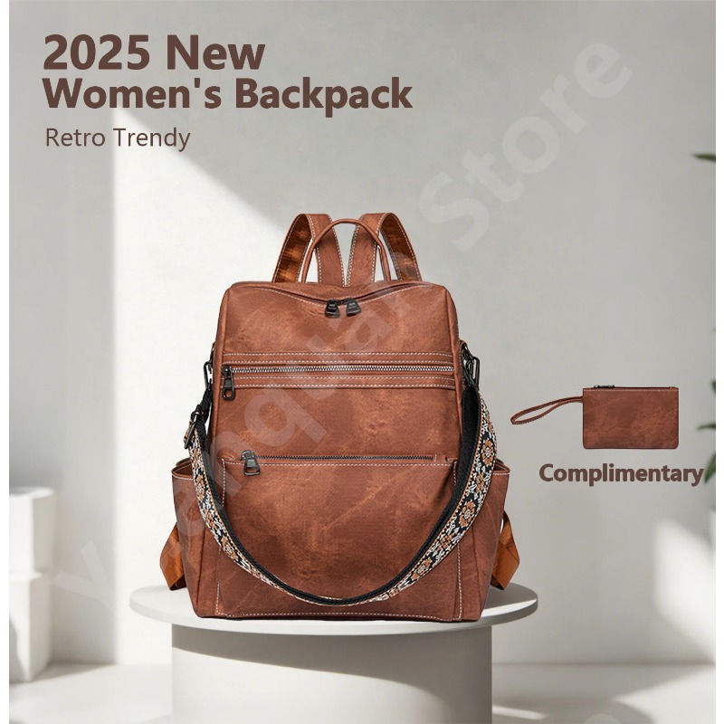 Travel Backpack Anti Theft - Mochila antirrobo impermeable de cuero PU