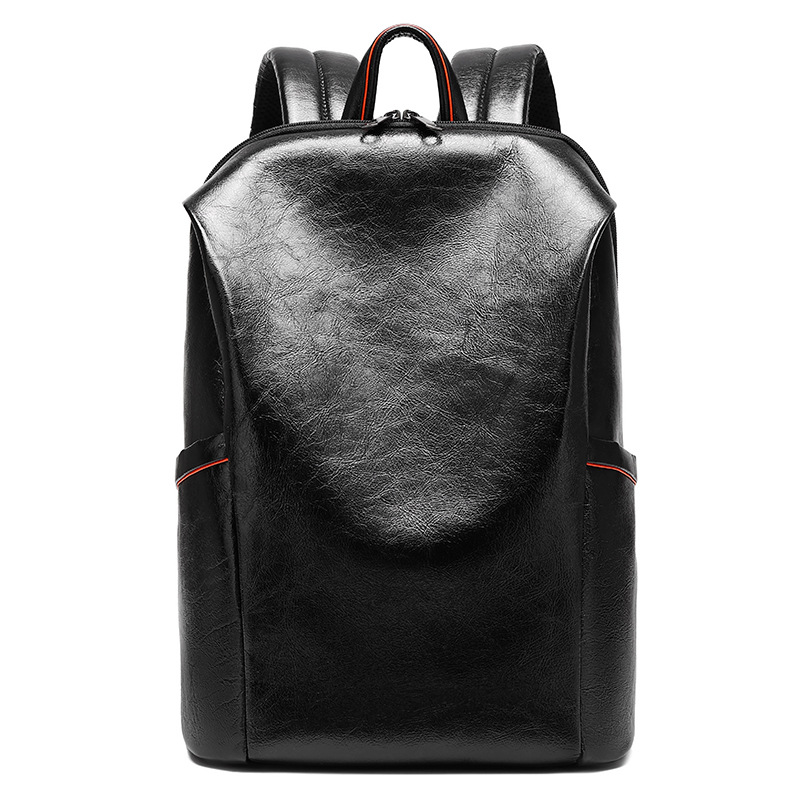 Leather Backpack Vintage - Mochila de cuero genuino negro para