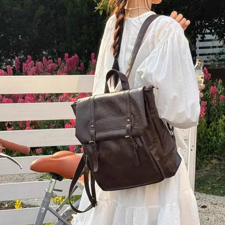 Mochila informal para mujer, m - Leather Backpack Vintage reseña y precio