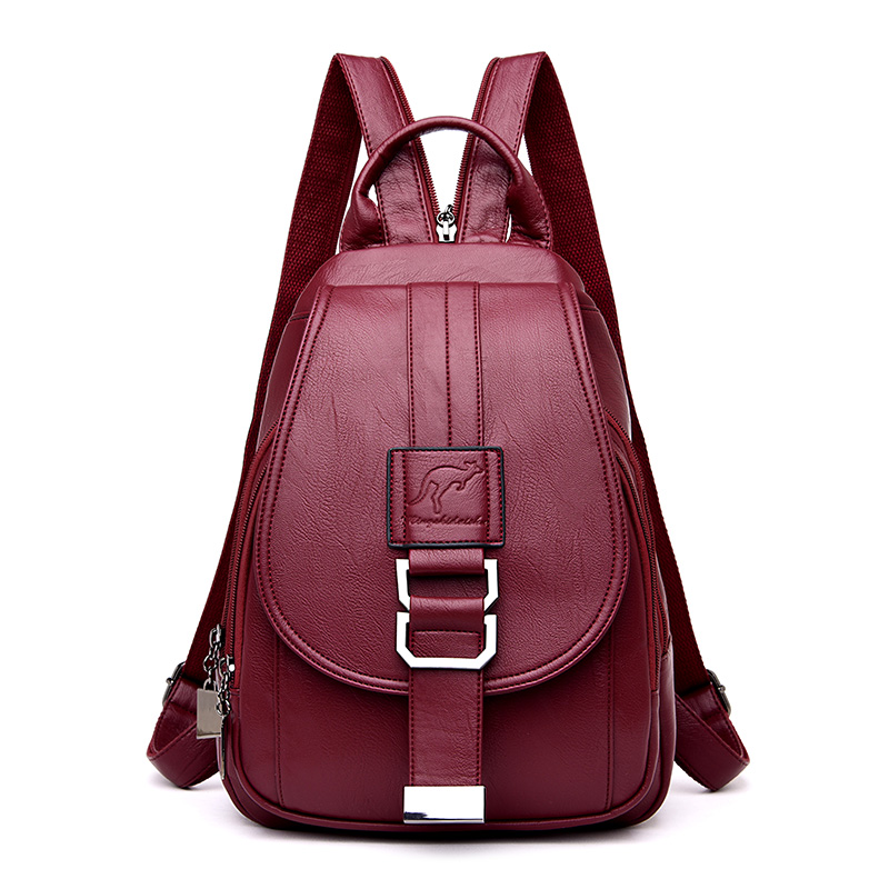 Mochilas de 6 colores para muj - Leather Backpack Vintage reseña y precio